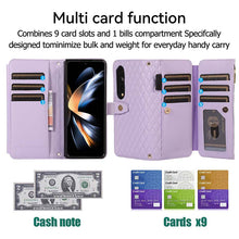 Görseli Galeri görüntüleyiciye yükleyin, Casekis Crossbody Cardholder Phone Case For Galaxy Z Fold 4 Purple