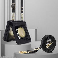 Carica l'immagine nel visualizzatore di Gallery, Casekis Crossbody Cardholder Phone Case For Galaxy Z Flip 5 Black