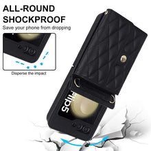Carica l'immagine nel visualizzatore di Gallery, Casekis Crossbody Cardholder Phone Case For Galaxy Z Flip 5 Black