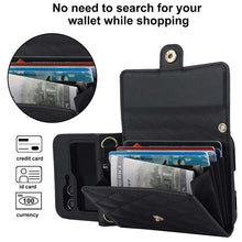 Carica l'immagine nel visualizzatore di Gallery, Casekis Crossbody Cardholder Phone Case For Galaxy Z Flip 5 Black