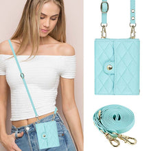 Load image into Gallery viewer, Casekis Crossbody Cardholder Phone Case For Galaxy Z Flip 4 Green