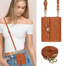 Carica l'immagine nel visualizzatore di Gallery, Casekis Crossbody Cardholder Phone Case For Galaxy Z Flip 3 Brown