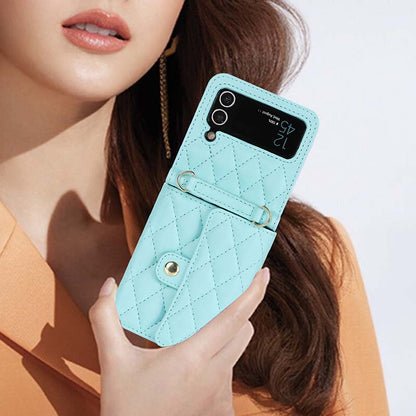 Casekis Crossbody Cardholder Phone Case For Galaxy Z Flip 4 Green