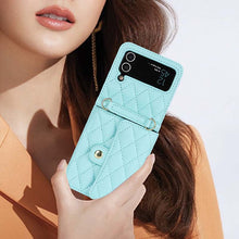Load image into Gallery viewer, Casekis Crossbody Cardholder Phone Case For Galaxy Z Flip 4 Green