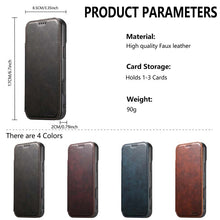 Carica l'immagine nel visualizzatore di Gallery, Casekis Leather Wallet MagSafe Phone Case Black