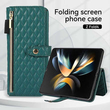 Load image into Gallery viewer, Casekis Crossbody Cardholder Phone Case For Galaxy Z Fold 4 Green