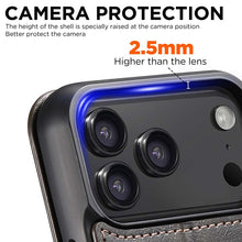 Carica l'immagine nel visualizzatore di Gallery, Casekis Leather Wallet MagSafe Phone Case Black