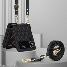 Carica l'immagine nel visualizzatore di Gallery, Casekis Crossbody Cardholder Phone Case For Galaxy Z Flip 4 Black