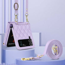 Cargar imagen en el visor de la galería, Casekis Crossbody Cardholder Phone Case For Galaxy Z Flip 4 Purple