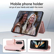 Load image into Gallery viewer, Casekis Crossbody Cardholder Phone Case For Galaxy Z Fold 4 Pink