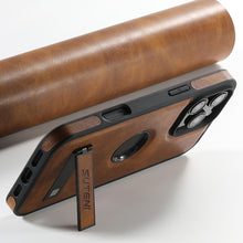 Load image into Gallery viewer, Casekis MagSafe Leather Stand Phone Case Brown