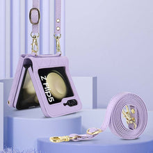 Cargar imagen en el visor de la galería, Casekis Crossbody Cardholder Phone Case For Galaxy Z Flip 5 Purple