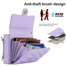 Cargar imagen en el visor de la galería, Casekis Crossbody Cardholder Phone Case For Galaxy Z Flip 5 Purple
