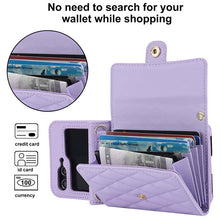 Cargar imagen en el visor de la galería, Casekis Crossbody Cardholder Phone Case For Galaxy Z Flip 5 Purple