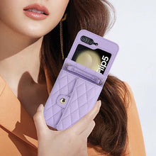 Cargar imagen en el visor de la galería, Casekis Crossbody Cardholder Phone Case For Galaxy Z Flip 5 Purple
