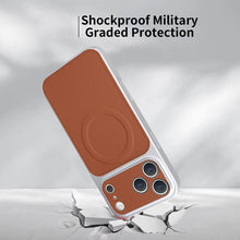 Load image into Gallery viewer, Casekis Magnetic Shockproof Leather Phone Case Brown