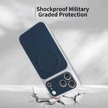 Load image into Gallery viewer, Casekis Magnetic Shockproof Leather Phone Case Dark Blue