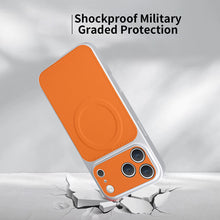 Load image into Gallery viewer, Casekis Magnetic Shockproof Leather Phone Case Orange