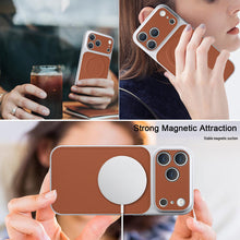 Load image into Gallery viewer, Casekis Magnetic Shockproof Leather Phone Case Brown