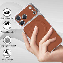 Load image into Gallery viewer, Casekis Magnetic Shockproof Leather Phone Case Brown