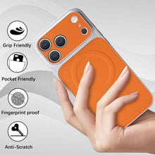 Load image into Gallery viewer, Casekis Magnetic Shockproof Leather Phone Case Orange