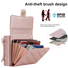 Load image into Gallery viewer, Casekis Crossbody Cardholder Phone Case For Galaxy Z Flip 3 Rose Gold