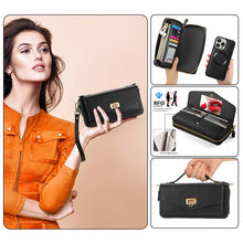 Load image into Gallery viewer, Casekis Multifunction Tote Crossbody Solid Color Phone Bag Black