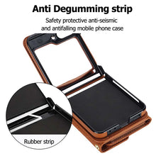 Carica l'immagine nel visualizzatore di Gallery, Casekis Crossbody Cardholder Phone Case For Galaxy Z Flip 5 Brown