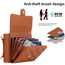 Carica l'immagine nel visualizzatore di Gallery, Casekis Crossbody Cardholder Phone Case For Galaxy Z Flip 5 Brown