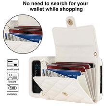 Load image into Gallery viewer, Casekis Crossbody Cardholder Phone Case For Galaxy Z Flip 3 White