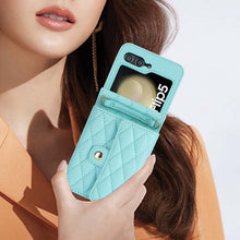 Load image into Gallery viewer, Casekis Crossbody Cardholder Phone Case For Galaxy Z Flip 5 Green