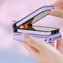 Cargar imagen en el visor de la galería, Casekis Crossbody Cardholder Phone Case For Galaxy Z Flip 4 Purple