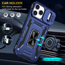 Load image into Gallery viewer, Casekis Sliding Camera Cover Anti-Fall Phone Case Navy Blue