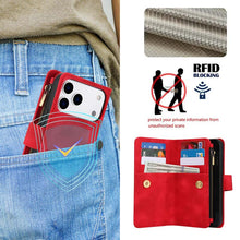 画像をギャラリービューアに読み込む, Casekis Crossbody 9 Card Holder Phone Case Red