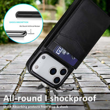 Load image into Gallery viewer, Casekis Bracket Card Slot Phone Case Black