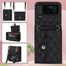 Carica l'immagine nel visualizzatore di Gallery, Casekis Crossbody Cardholder Phone Case For Galaxy Z Flip 4 Black