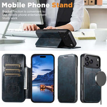 Carica l'immagine nel visualizzatore di Gallery, Casekis Leather Wallet MagSafe Phone Case Blue
