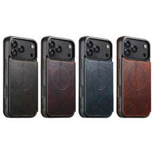 Carica l'immagine nel visualizzatore di Gallery, Casekis Leather Wallet MagSafe Phone Case Black