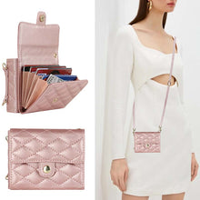 Load image into Gallery viewer, Casekis Crossbody Cardholder Phone Case For Galaxy Z Flip 3 Rose Gold
