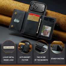 Load image into Gallery viewer, Casekis Magnetic Wallet Detachable Phone Case Black