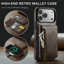 Carregar imagem no visualizador da galeria, Casekis RFID Magnetic Detachable Leather Wallet Phone Case Coffee