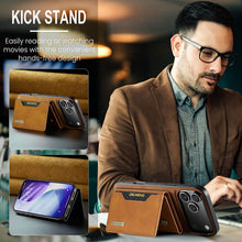 画像をギャラリービューアに読み込む, Casekis Magnetic Wallet Detachable Phone Case Brown