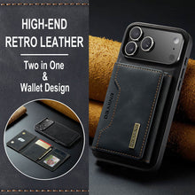 Load image into Gallery viewer, Casekis Magnetic Wallet Detachable Phone Case Black