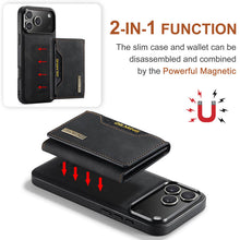 Load image into Gallery viewer, Casekis Magnetic Wallet Detachable Phone Case Black