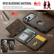 Carregar imagem no visualizador da galeria, Casekis RFID Magnetic Detachable Leather Wallet Phone Case Coffee