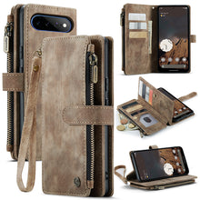 Load image into Gallery viewer, Casekis Leather Zipper Phone Case Brown