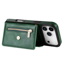 Load image into Gallery viewer, Casekis Crossbody Strap Leather Magnetic Wallet Phone Case Green