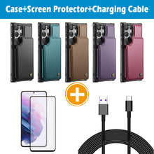 Görseli Galeri görüntüleyiciye yükleyin, Casekis RFID Cardholder Wallet Phone Case For Galaxy S22 Ultra