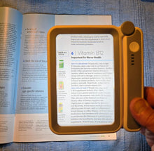 Load image into Gallery viewer, Rechargeable 5X Large Page Magnifier with Lightfor Reading