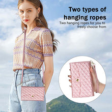 Carica l'immagine nel visualizzatore di Gallery, Casekis 7-Slot Foldable Crossbody Wallet Phone Case Rose Gold
